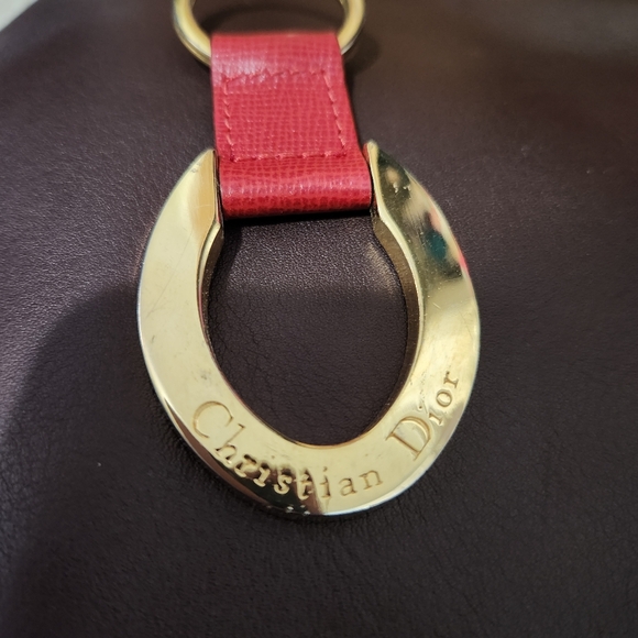 Vintage Christian Dior Red & Gold Keychain Fob - Picture 3 of 4